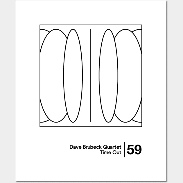 Dave Brubeck Quartet - Minimalist Graphic Design Artwork Wall Art by saudade